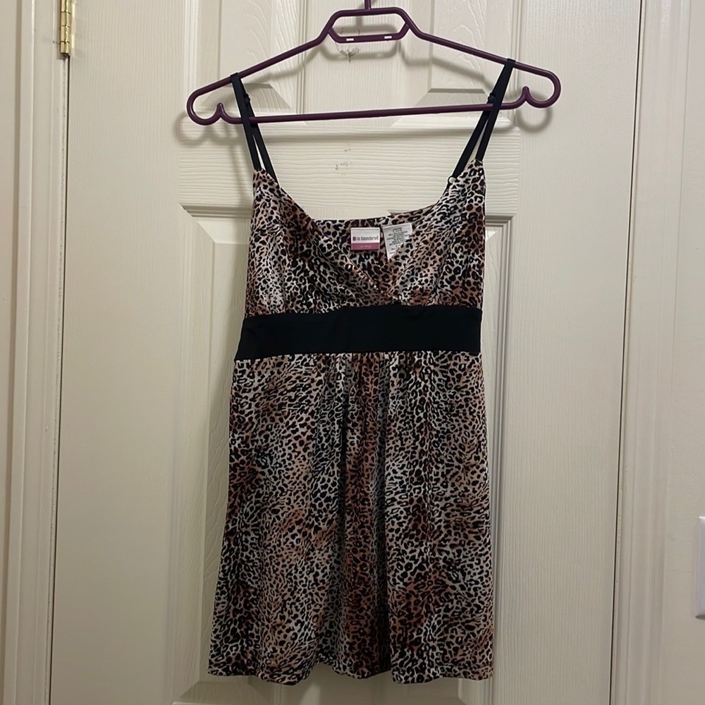 No Boundaries Leopard Print Stretch Tank